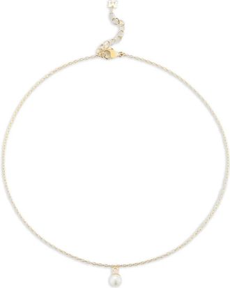 Mateo Bijoux Cavigliera a catena in oro giallo 14 carati con perla