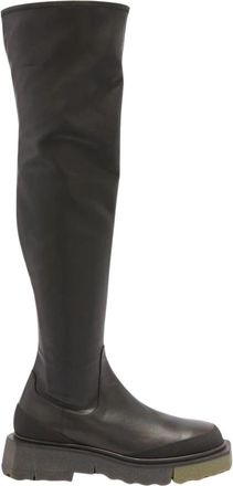 Off-white Calf Stretch Sponge Cuissard - Dames - Over de knie laarzen - Zwart - 40 EU - Leer - Schoenen
