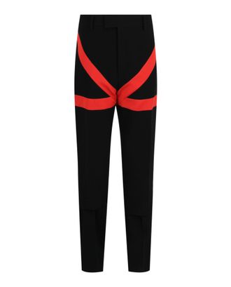 Ferragamo Satin Striped Pants