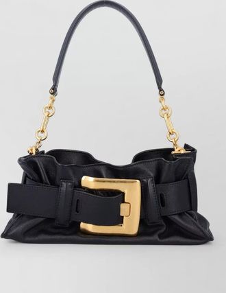 Balmain anthem mini leather chain belt bag
