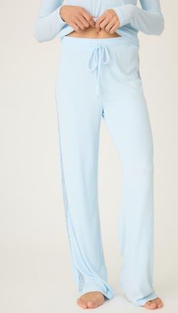 PJ Salvage Lacey Basics Stretch Modal Pajama Pants in Blue Haze at Nordstrom, Size X-Small