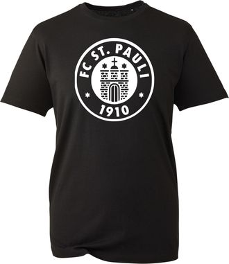 Generic Support Your Favorite Team Vintage FC St. Pauli 1910 Logo T-Shirt - Perfect for Football Enthusiasts, Gift Unisex Tee Top (Black, 3XL)