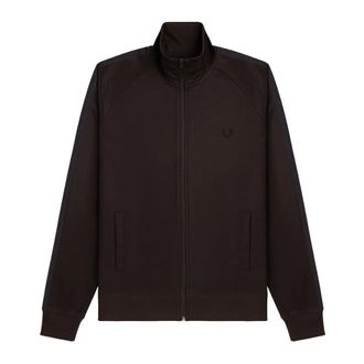 Fred Perry Contrast Tape Track Jacket - Heren - Sweatshirts & Hoodies - Bruin - Maat: S Katoen
