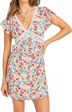 Sadie & Sage Cove V-Neck Mini Dress In Multi