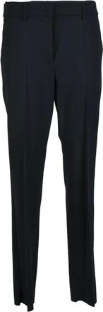 Emporio Armani Broeken, Dames, Blauw, S, Wol, Wolmix Stretchbroek