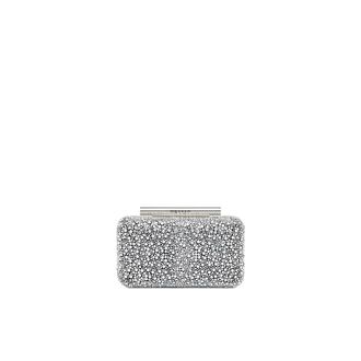 Alexander McQueen T-Bar Box Clutch - female - Alexander McQueen - Clutches - Gray - ONE SIZE - Bags