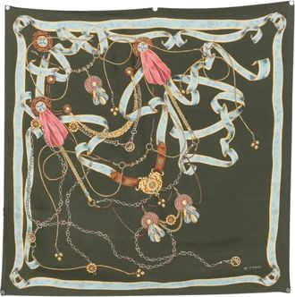 Etro Foulard - Dames - Zijden sjaals - Groen - ONE Size - Accessoires