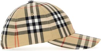 Burberry MH Checked Cotton Baseball Cap