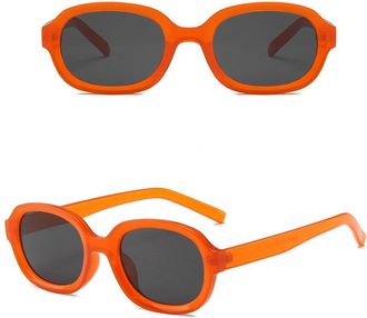 Generic Sunglasses for Men For Women Fashion Oval Shape Outdoor Sun glasses UV400 Female Eyewear,Orange Gray 2026
