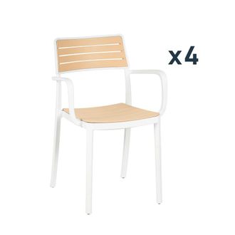 Klast Packs 4 sillas polipropileno blanco 54 x 80 cm
