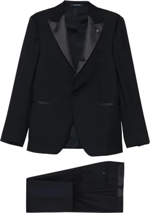 Tagliatore Black Single Breasted Suit