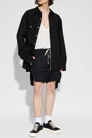 Rick Owens Cotton Shorts, Mens, Black