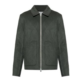 Sams&oslash;e & Sams&oslash;e Sapaulo Jacket - Heren - Zomerjassen - Groen - M - Wol - Jassen