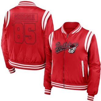 WEAR by Erin Andrews Womens WEAR by Erin Andrews Red Georgia Bulldogs Football Bomber Full-Zip Jacket at Nordstrom, Size Medium