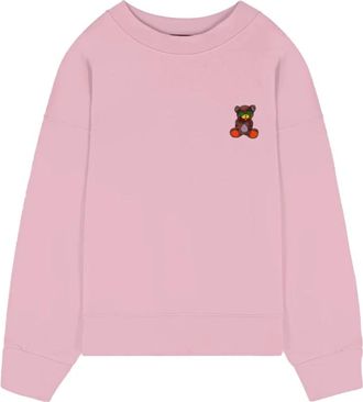 Barrow Katoenen Crewneck Sweatshirt met Teddy - Heren - Sweatshirts - Roze - L - Katoen - Hoodies & sweatvesten