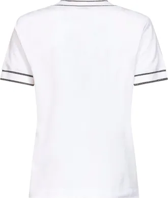 Brunello Cucinelli Womens T-Shirt Stretch Cotton Piqu&eacute; White T-Shirts & Jerseys
