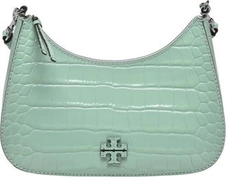 Tory Burch Thea Embossed Convertible - Dames - Schoudertassen - Groen - ONE Size - Leer - Tassen