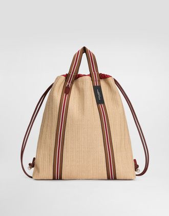 Dolce & Gabbana Essenza Backpack In Raffia - Man Backpacks And Fanny Packs Multi-colored Onesize