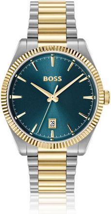BOSS Cheswick two-tone watch with fluted bezel
