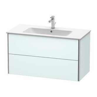 Duravit Duravit Xsquare Mueble De Pared 101.0 X 47.8 Cm, 2 Cajones, Para Lavabo Me De Starck 233610, Color (frente/cuerpo): Azul Claro Mate - Xs417300909