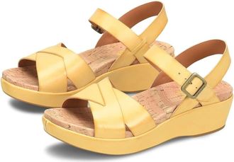 Kork-ease Kork-Ease Myrna 2.0 Sandal Womens Yellow Adjustable Strap Wedge Heel ZOGG1974