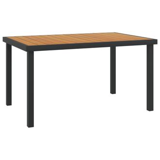 vidaXL Mesa De Jard&iacute;n De Aluminio Y Wpc Marr&oacute;n 140x90x74 Cm Vidaxl