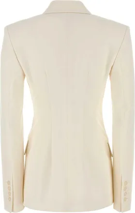 Andamane Womens Ivory Stretch Gabardine Blazer Giacche E Gilet Jacket