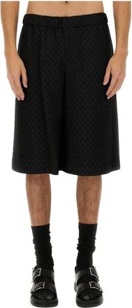 Alexander McQueen Korte Broeken, Heren, Zwart, L, Polyester, Skull Jacquard Shorts