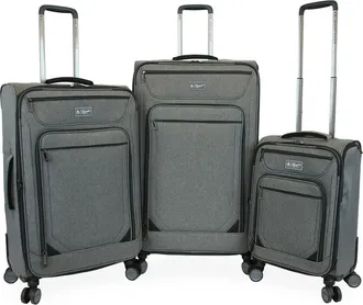 Original Penguin Hedge XL 3-Piece Softside Luggage Set in Grey Crosshatch at Nordstrom Rack