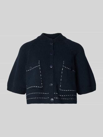 Stefanel Regular Fit Cardigan mit Viskose-Anteil in Dunkelblau, Gr&ouml;&szlig;e XL