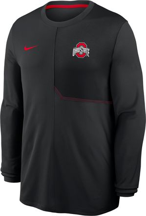 Nike Ohio State Sideline Coach Nike Mens Dri-FIT College Long-Sleeve Top in Black | 03B1053YOH-GQK