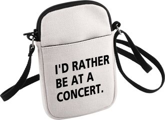 Generic Music Concerts Gift Id Rather Be At A Concert Crossbody bag Country Concert Gift Music Concert Lover Gift (at concert B UK)