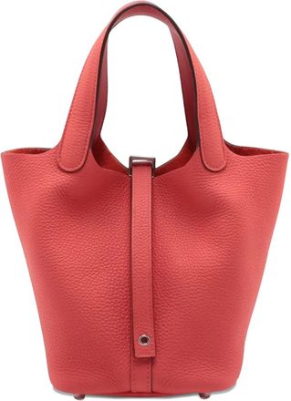 Herm&egrave;s 2023 Clemence and Swift Picotin Lock 18 Eclat handbag - Roze