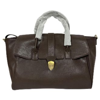 Generic Women PU Leather Handbag Solid Color Chic Hobo Bag Tablet Handbag (Coffee)