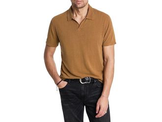 John Varvatos Zion Polo K6171F24 Mens Clothing Sienna Brown : LG, Cotton