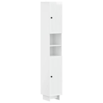 vidaXL Armario De Ba&ntilde;o Con Estante Abierto Ede Blanco Brillante Vidaxl