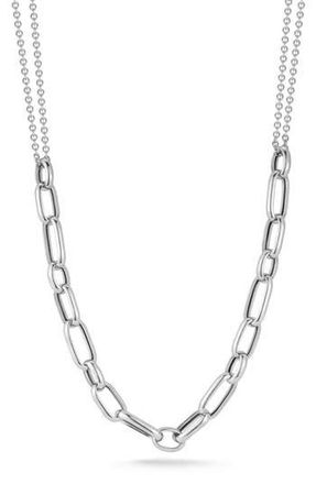 Glaze Jewelry Sterling Silver Paperclip Link Station Necklace at Nordstrom Rack