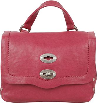 Zanellato Postina Baby - Dames - Handtassen - Rood - ONE Size - Leer - Tassen