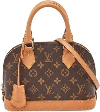 Louis Vuitton Pre-owned Vintage Leren Handtas - Dames - Vintage Handtas - Bruin - ONE Size - Leer - Vintage