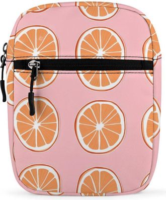 Generic Orange Slices Trendy Crossbody Bag for Men Women Small Satchel Men Sling Adjustable Shoulder Strap Messenger