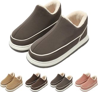 Generic Womens Slippers High Top Winter Footwear For Cozy Indoor Outdoor Fleece Lined Shoes With Thick Soft Sole Comfortable Design Cozy House Slippers For Wo