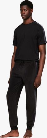 Tommy Hilfiger TH ESTABLISHED Mens Ribbed Velour Lounge Joggers Black - Size Small