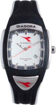 Diadora Black Band Silver Watch