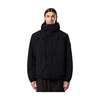 Stone Island Warp Rib Nylon-TC Capuchonjas - Heren - Winterjassen - Zwart - XL - Nylon - Jassen