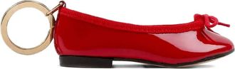 Repetto Cendrillon patent-leather bow detail keyring - Red