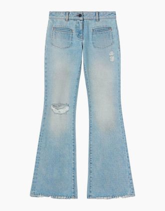 Palm Angels Womens Womens LW Denim Bootcut Jeans Blue - Size: 10