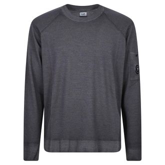 C.P. Company C.P. Company - Jersey de cuello redondo acanalado - Knitwear - Hombre - Negro - XL