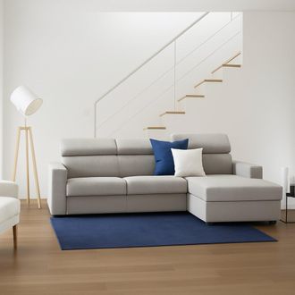 Dmora Talamo Italia Sof&aacute; Fijo Marica, Sof&aacute; De Esquina, 100% Made In Italy, Sof&aacute; De Sal&oacute;n Con Chaise Longue, En Tela Acolchada - Pen&iacute;nsula Contenedor Derecho