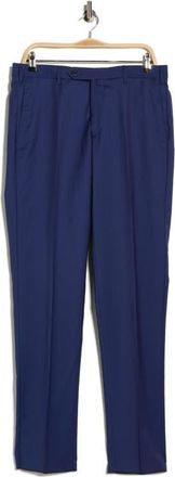 Zanella Parker Platinum Super 130s Gabardine Dress Pants in Medium Blue at Nordstrom, Size 42R