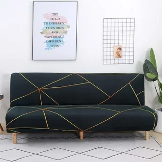OEM Funda Para Sof&aacute;-cama - El&aacute;stica 360&deg; - Para Sof&aacute;-cama Sin Reposabrazos De 2 A 3 Plazas - Verde - 1 Unidad